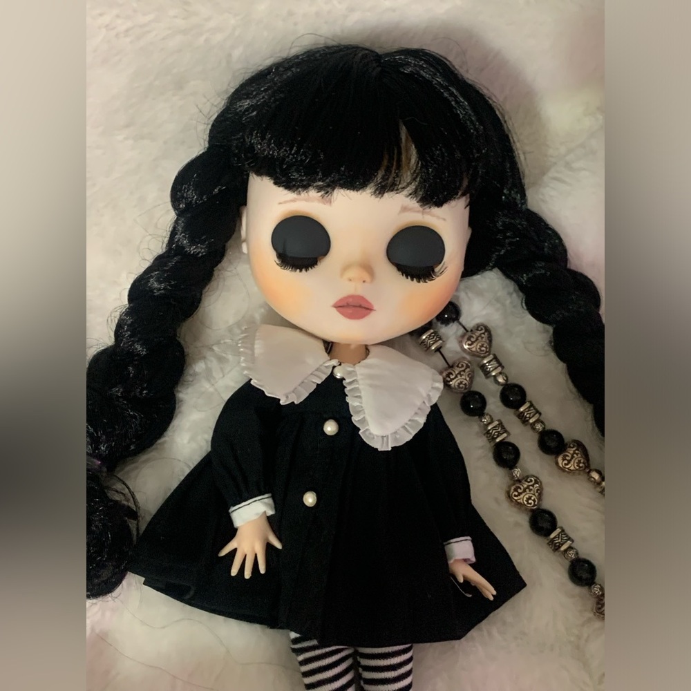 Custom Blythe Wednesday Doll Sold ❤️